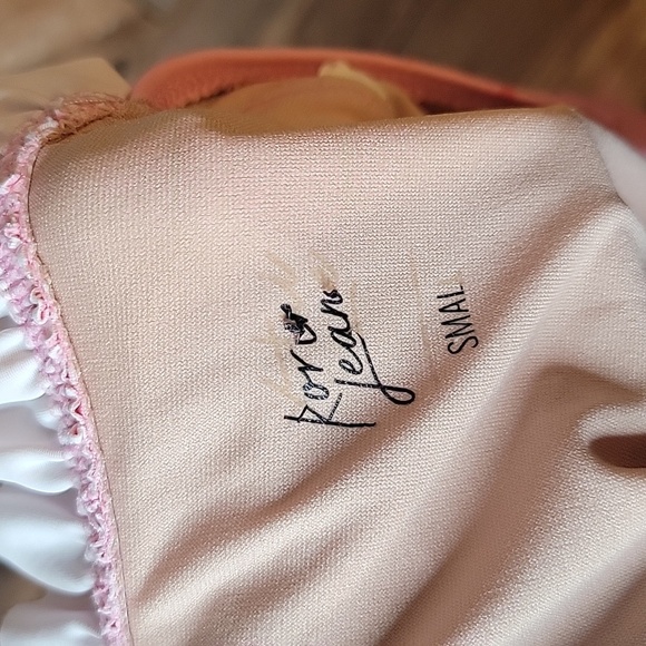 Pink Ruffled Womens KORTNIE JEANE Swim Bottoms SMALL - Picture 4 of 4